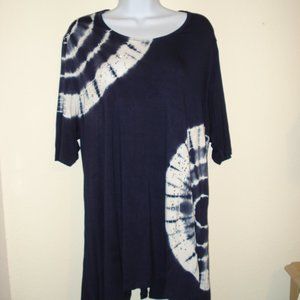 Navy Tie Dyed Tunic